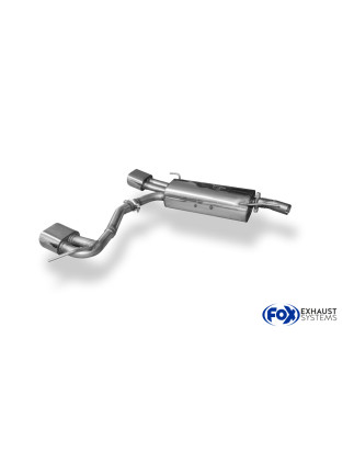 VW Golf III/ Golf III cabrio Silenziatore posteriore con uscite destra e sinistra (Cod. F-VW052054-5