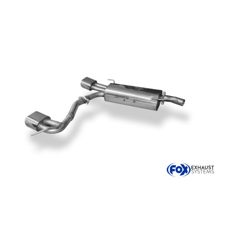 VW Golf III/ Golf III cabrio Silenziatore posteriore con uscite destra e sinistra (Cod. F-VW052054-5