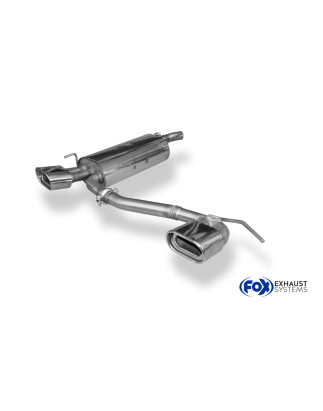 VW Golf III/ Golf III cabrio Silenziatore posteriore con uscite destra e sinistra (Cod. F-VW052054-5