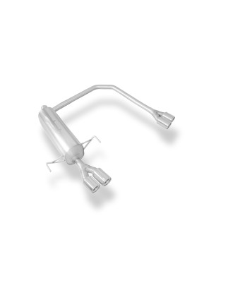 Opel Astra H/ Astra H GTC Silenziatore posteriore con uscite destra e sinistra (duplex) (Cod. F-OP04