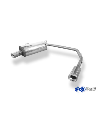 Peugeot 206 S16/ S16 cabrio Silenziatore posteriore con uscite destra e sinistra - (Cod. F-PE021133-