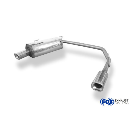 Peugeot 206 S16/ S16 cabrio Silenziatore posteriore con uscite destra e sinistra - (Cod. F-PE021133-