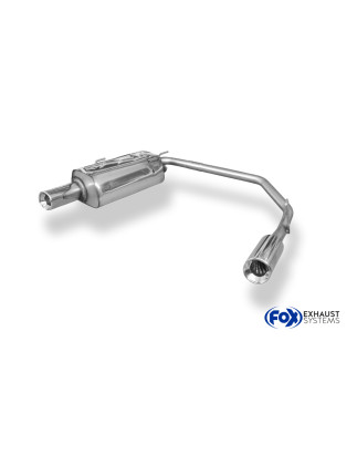 Peugeot 206 S16/ S16 cabrio Silenziatore posteriore con uscite destra e sinistra - (Cod. F-PE021133-