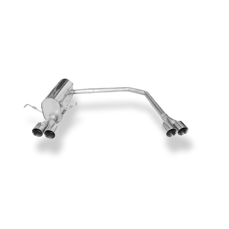 Opel Astra H/ Astra H GTC Silenziatore posteriore con uscite destra e sinistra (duplex) (Cod. F-OP04