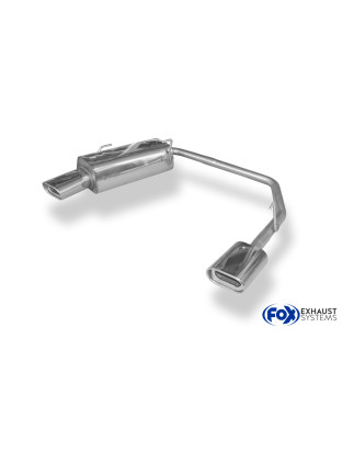 Peugeot 206 S16/ S16 cabrio Silenziatore posteriore con uscite destra e sinistra - (Cod. F-PE021133-