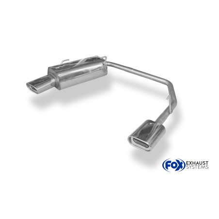 Peugeot 206 S16/ S16 cabrio Silenziatore posteriore con uscite destra e sinistra - (Cod. F-PE021133-