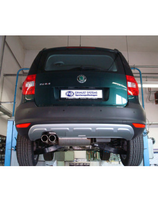 Skoda Yeti 5L – 4x4 Silenziatore posteriore Ø70mm – 2x90 Tipo 17 (Cod. F-SK090007-150)
