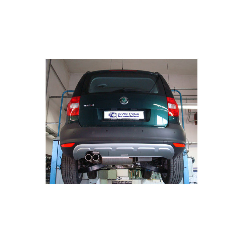 Skoda Yeti 5L – 4x4 Silenziatore posteriore Ø70mm – 2x90 Tipo 17 (Cod. F-SK090007-150)