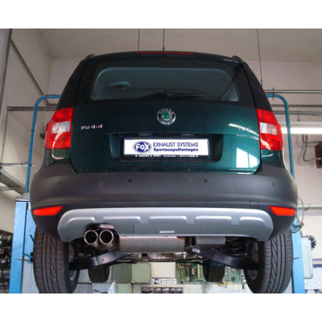 Skoda Yeti 5L – 4x4 Silenziatore posteriore Ø70mm – 2x90 Tipo 17 (Cod. F-SK090007-150)