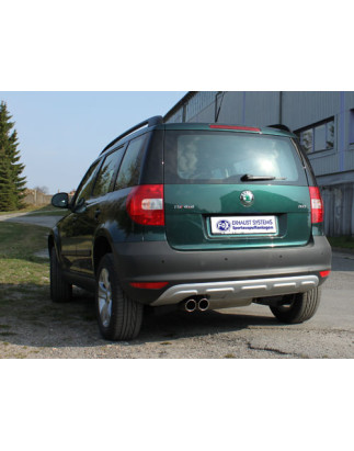 Skoda Yeti 5L – 4x4 Silenziatore posteriore Ø70mm – 2x90 Tipo 17 (Cod. F-SK090007-150)