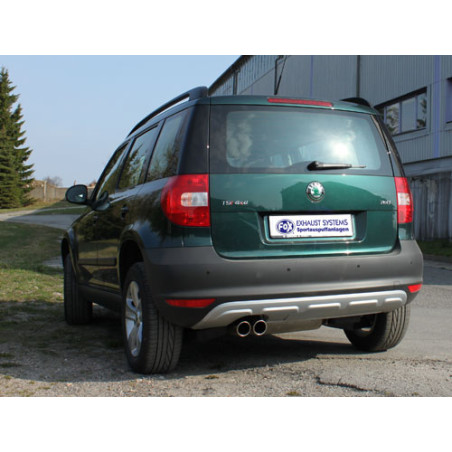 Skoda Yeti 5L – 4x4 Silenziatore posteriore Ø70mm – 2x90 Tipo 17 (Cod. F-SK090007-150)