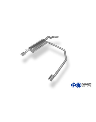 VW Golf IV 1J Silenziatore posteriore con uscite destra e sinistra Ø63,5mm – 1x9 (Cod. F-VW053093