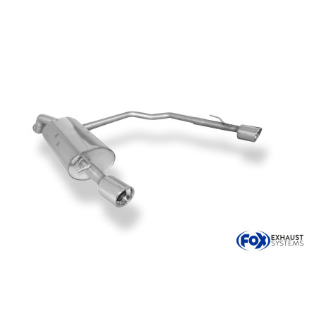 VW Golf IV Silenziatore posteriore con uscite destra e sinistra Ø63,5mm – 1x90 tipo (Cod. F-VW053
