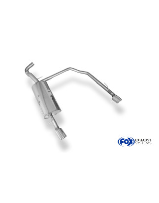 VW Golf IV Silenziatore posteriore con uscite destra e sinistra Ø63,5mm – 1x90 tipo (Cod. F-VW053