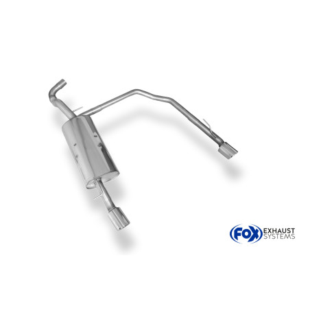 VW Golf IV Silenziatore posteriore con uscite destra e sinistra Ø63,5mm – 1x90 tipo (Cod. F-VW053