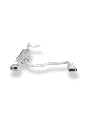 Audi A4 Tipo B5 Silenziatore posteriore con uscite destra e sinistra (duplex) – 135x80 tipo (Cod. 