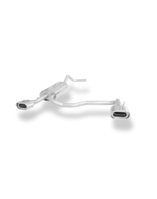 Audi A4 Tipo B5 Silenziatore posteriore con uscite destra e sinistra (duplex) – 135x80 tipo (Cod. 