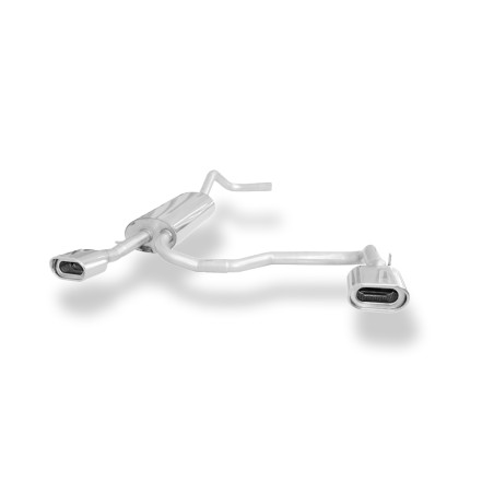 Audi A4 Tipo B5 Silenziatore posteriore con uscite destra e sinistra (duplex) – 135x80 tipo (Cod. 