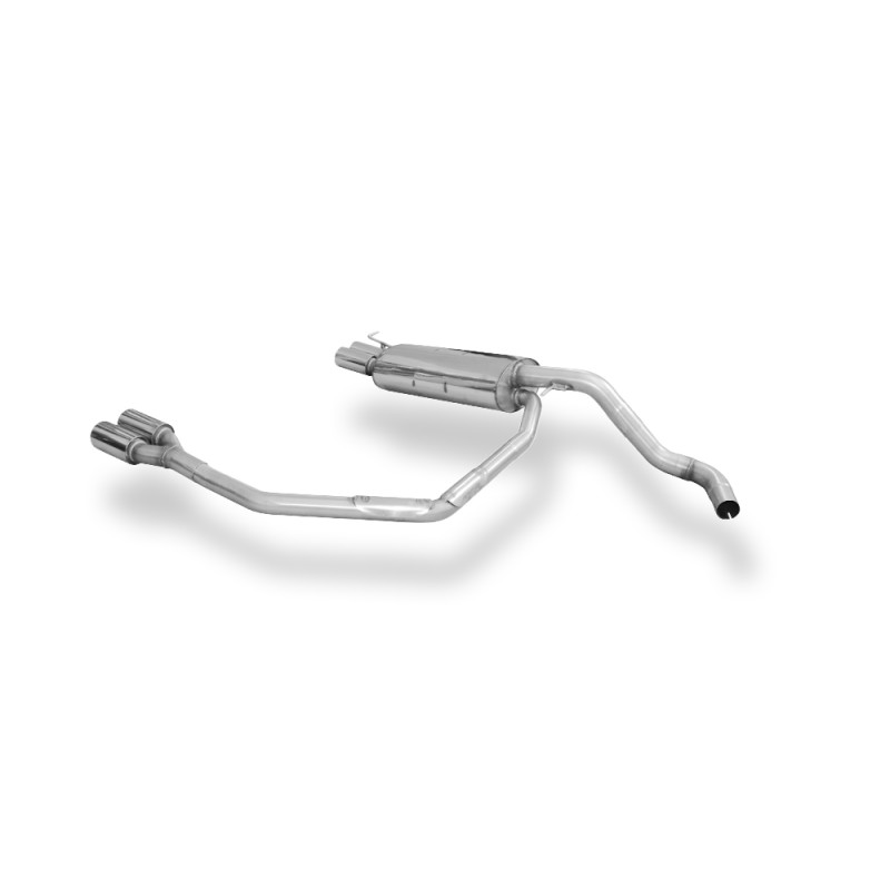 VW Beetle Tipo 1C/ 9C/ 1Y Silenziatore posteriore con uscite destra e sinistra Ø63 (Cod. F-VW100023