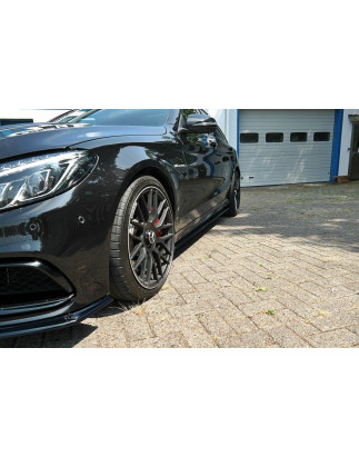 Diffusori minigonne V.1 Mercedes C-Class S205 63AMG  (Cod. M-ME-C-205-AMG-ES-SD1G)