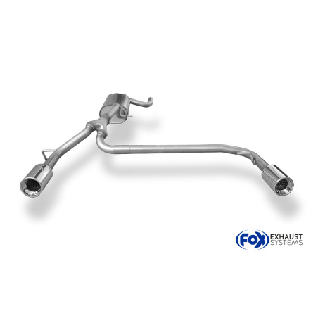 Ford Focus II hatchback Silenziatore posteriore con uscite destra e sinistra Ø63,5 (Cod. F-FO031001