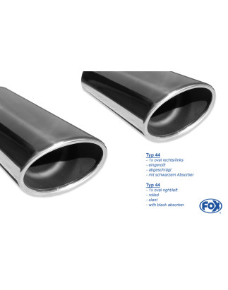 VW bus T4 Silenziatore posteriore destra e sinistra single flow – 115x85 tipo (Cod. F-VW130093-777
