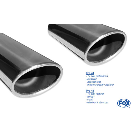 VW bus T4 Silenziatore posteriore destra e sinistra single flow – 115x85 tipo (Cod. F-VW130093-777