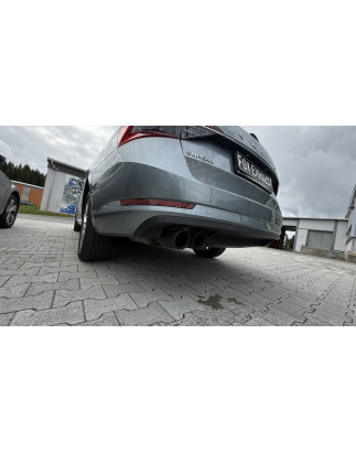 Skoda Superb 3V 4x4 (3T) Silenziatore posteriore – 2x90 Tipo 25 black (Cod. F-SK072022-292B)