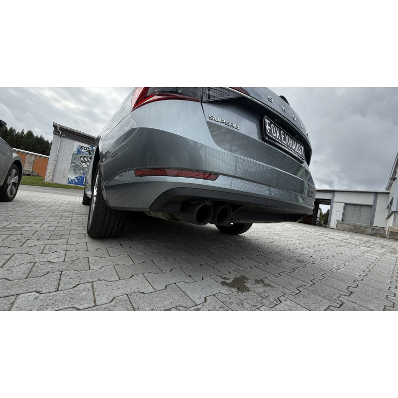 Skoda Superb 3V 4x4 (3T) Silenziatore posteriore – 2x90 Tipo 25 black (Cod. F-SK072022-292B)