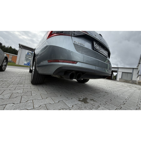 Skoda Superb 3V 4x4 (3T) Silenziatore posteriore – 2x90 Tipo 25 black (Cod. F-SK072022-292B)