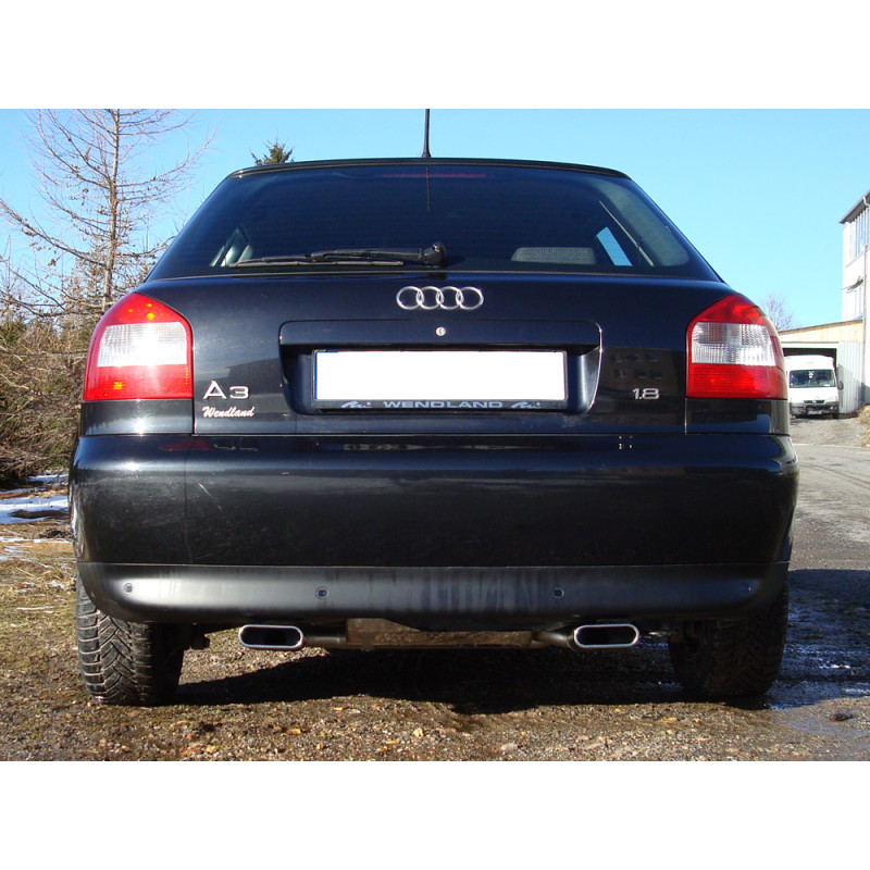 Audi A3 Tipo 8L quattro Silenziatore posteriore con uscite destra e sinistra Ø 63, (Cod. F-AU050115 Audi A3 Tipo 8L quattro Silenziatore posteriore con uscite destra e sinistra Ø 63, (Cod. F-AU050115