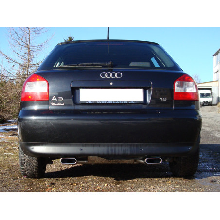 Audi A3 Tipo 8L quattro Silenziatore posteriore con uscite destra e sinistra Ø 63, (Cod. F-AU050115