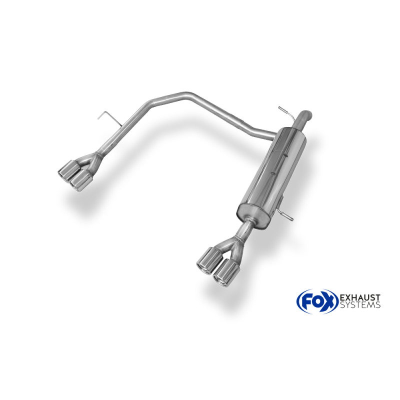 Peugeot 208 GTI Silenziatore posteriore con uscite destra e sinistra (duplex)x76 Tipo 1 (Cod. F-PE02