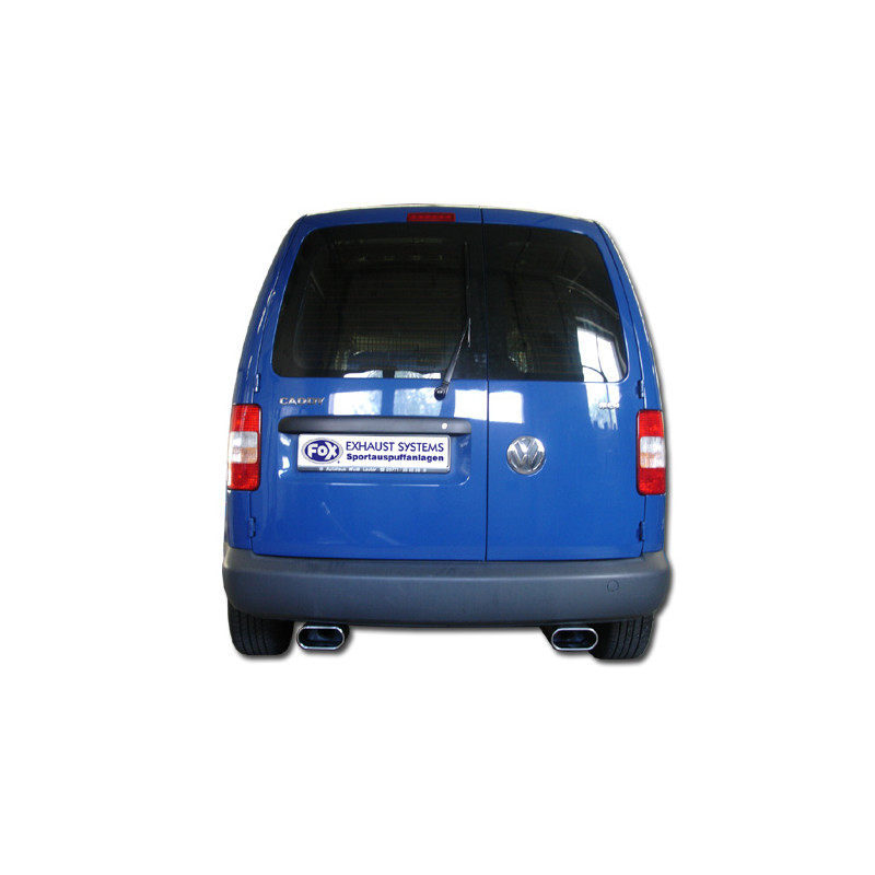 VW Caddy III Silenziatore posteriore con uscite destra e sinistra (duplex) – 160x80 Tipo 53 (Cod. 