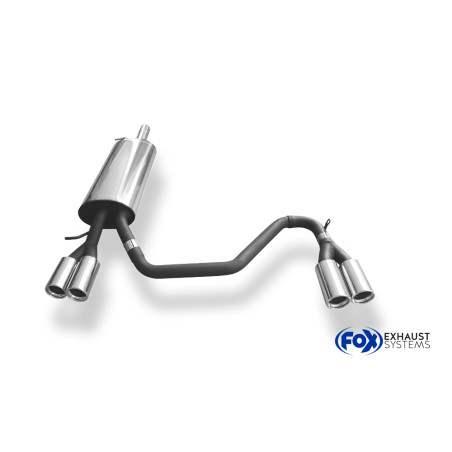 VW Passat 3B/ 3BG Silenziatore posteriore con uscite destra e sinistra (duplex)x76 tipo (Cod. F-VW02