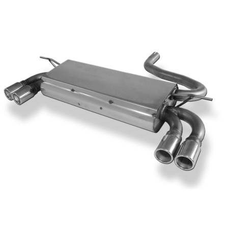 Mini One/ Cooper R50 Silenziatore posteriore con uscite destra e sinistra (duplex)x76 t (Cod. F-MN02
