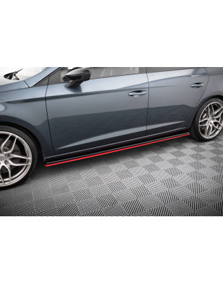 Diffusori minigonne V.3 Seat Leon Mk3 Cupra/ FR Facelift (Cod. M-SE-LE-3F-CU-SD2G+SD3RED)