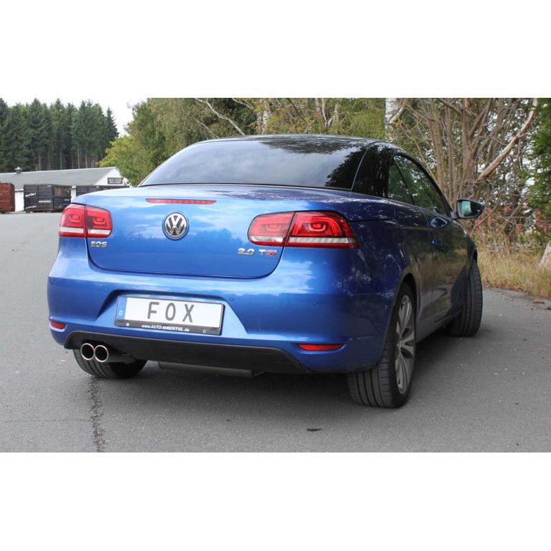 VW Eos 1F – Facelift Silenziatore posteriore on one side – 2x80 tipo (Cod. F-VW190067-130)