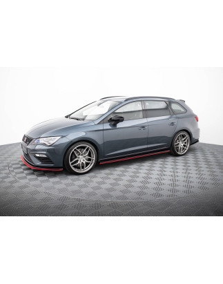 Diffusori minigonne V.3 Seat Leon Mk3 Cupra/ FR Facelift (Cod. M-SE-LE-3F-CU-SD2G+SD3RED)