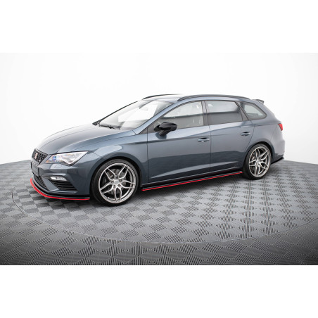 Diffusori minigonne V.3 Seat Leon Mk3 Cupra/ FR Facelift (Cod. M-SE-LE-3F-CU-SD2G+SD3RED)