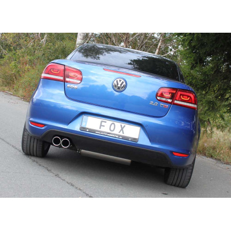 VW Eos 1F – Facelift Silenziatore posteriore on one side – 2x80 tipo (Cod. F-VW190127-130)