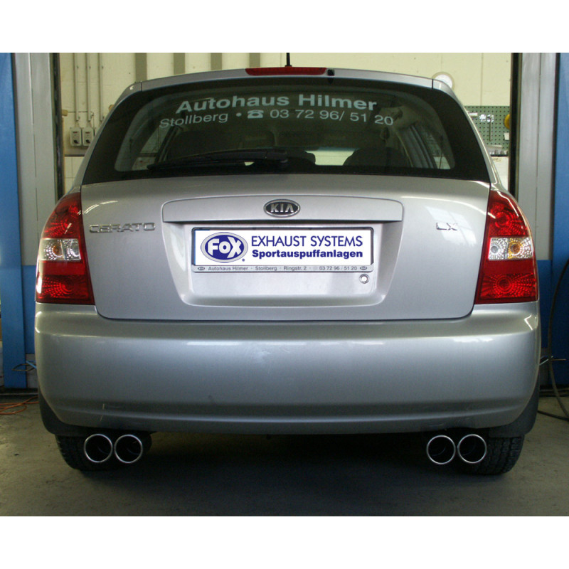 Kia Cerato Schrägheck Silenziatore posteriore con uscite destra e sinistra (duplex)x80 (Cod. F-KI14