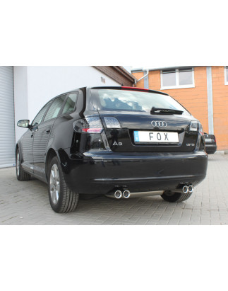 Audi A3 Tipo 8P Sportback Silenziatore posteriore con uscite destra e sinistra (duplex) (Cod. F-AU05