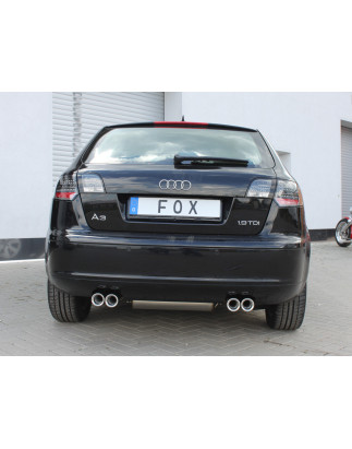 Audi A3 Tipo 8P Sportback Silenziatore posteriore con uscite destra e sinistra (duplex) (Cod. F-AU05