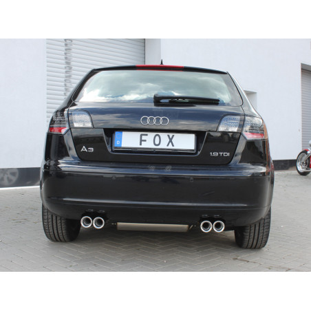 Audi A3 Tipo 8P Sportback Silenziatore posteriore con uscite destra e sinistra (duplex) (Cod. F-AU05