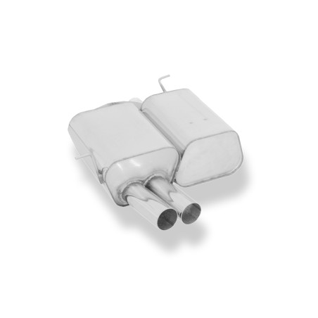 BMW E46 316Ti/ 318Ti/ 325Ti Silenziatore posteriore – 2x80 Tipo 10 (Cod. F-BM022102-008)