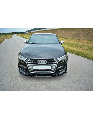 SPLITTER ANTERIORE V.1 Audi S3 / A3 S-Line  / Sportback 8V Facelift (Cod. M-AU-S3-3F-FD1G)