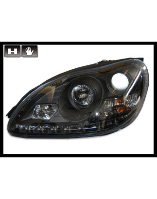Fari Day Light  Mercedes W220 '98'05, Black (Cod. E-FAME043)
