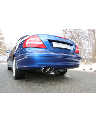 Mercedes CLK Tipo 209 Silenziatore posteriore on one side Ø70mm – 2x1 (Cod. F-MB121012-348)
