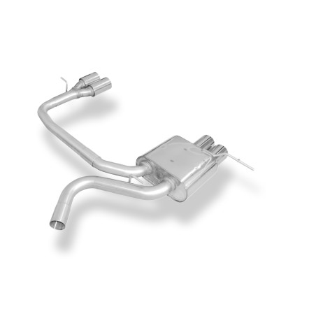 BMW E87 118d 120d Silenziatore posteriore con uscite destra e sinistra (duplex)x76 tipo (Cod. F-BM01